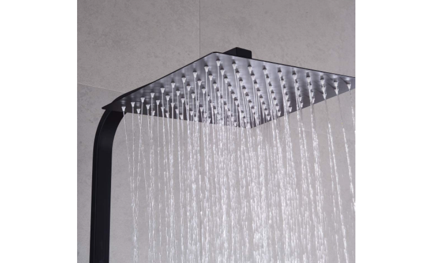 25cm Duschsystem mit thermostatischem Duschmischer Bad Duschkopf Set Handbrause