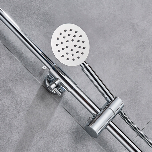 CNCEST Duschset mit Thermostat, Duschstange Regendusche Handbrause für Badezimmer