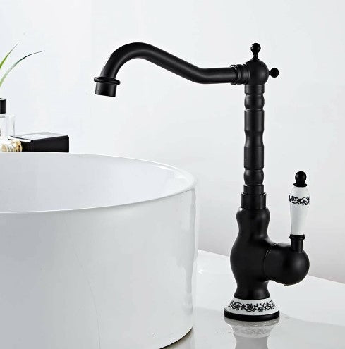 Retro Einhebel Wasserhahn Waschtischarmatur Mischbatterie Badarmatur Messing Armatur