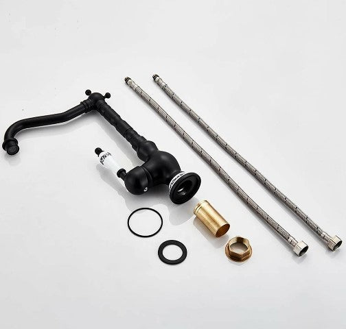 Retro Einhebel Wasserhahn Waschtischarmatur Mischbatterie Badarmatur Messing Armatur