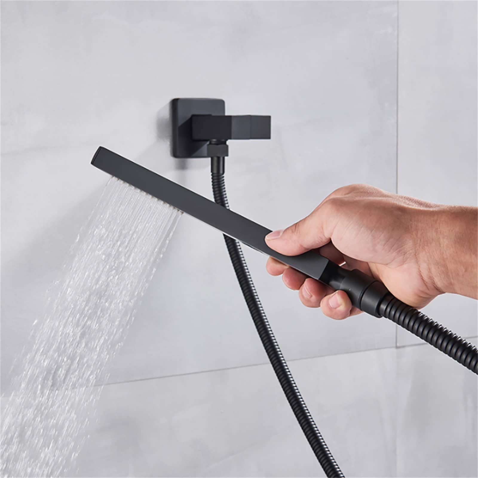 Cinwiny Duschsystem Gebürstetes Nickel – 30,5 Cm Regendusche Mit Handbrause & Wannenauslauf