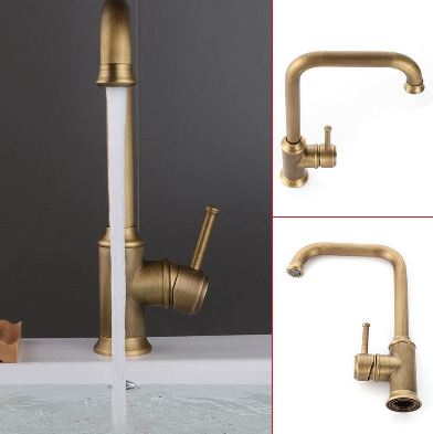 360° Drehbar Küchenarmatur Spültisch Armatur Wasserhahn Waschbecken Edelstahl Spültischarmatur Bad Küche Einhebelmischer