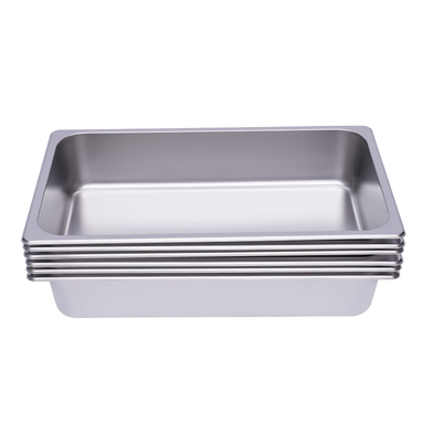Edelstahl Behälter Gastronormbehälter Stapelbar 6 Stück Tiefe 60mm Dampftischpfannen 1/1 Hotel Food Chafing Dish