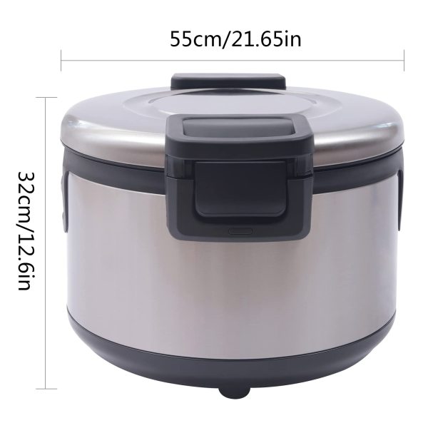 Reiskocher Reiskochtopf Gemüsegarer Schwarz Schnelles Aufheizen Reiswärmer Schwarz 19L/20Qt 100W Non-stick Inner Pot Stainless Steel Reiskocher Reiskochtopf Gemüsegarer Schwarz Schnelles Aufheizen Reiswärmer Schwarz 19L/20Qt 100W Non-stick Inner Pot Stainless Steel