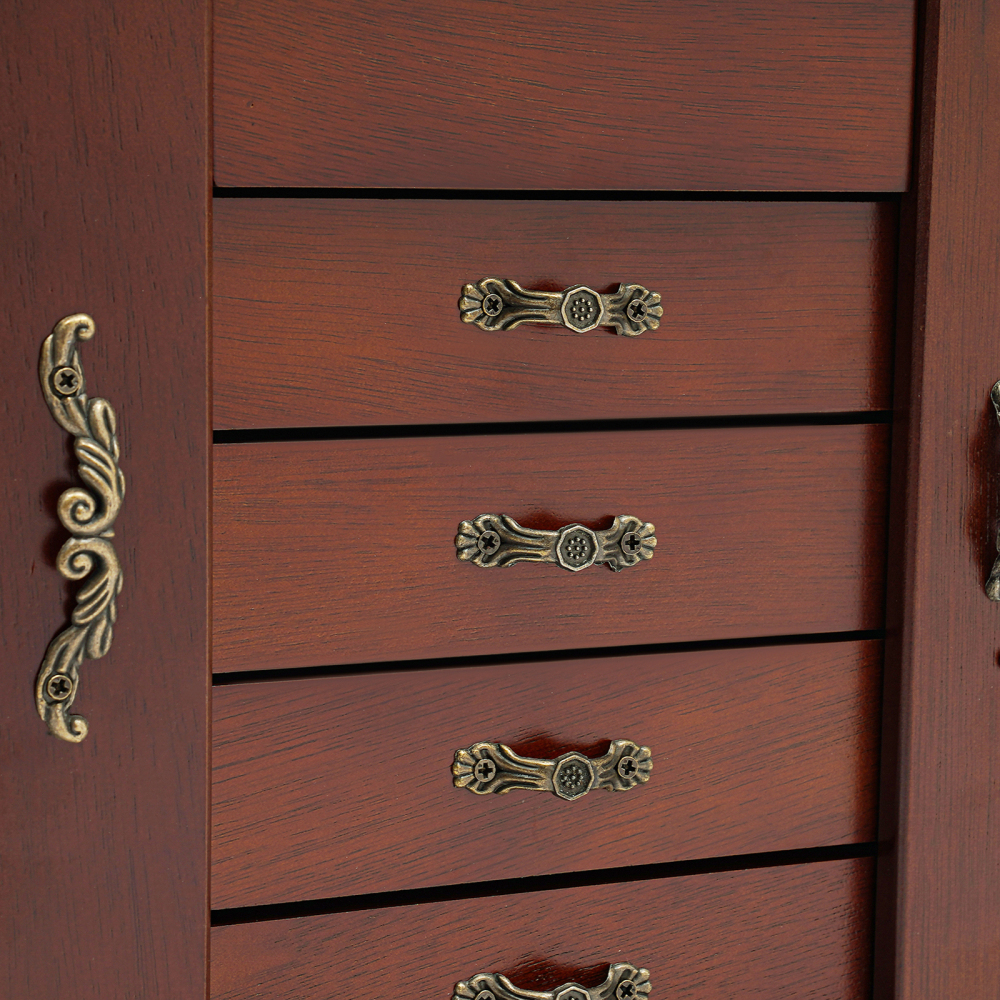 Schmuckschatulle aus Holz, Schmuck-Organizer mit 4 Schubladen, Schmuck- Organizer für den Schreibtisch