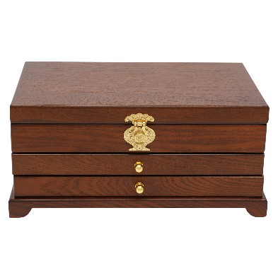 Schmuck Box 3-Tier Schmuck Organiser mit ausziehbaren Schubladen Schmuck Box Geschenk