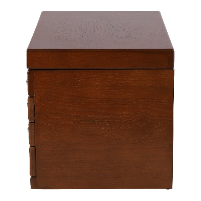 4-stufiger Schmuckkasten, hölzerner Schmuckorganisator, Schmuckaufbewahrung mit Schubladen, Samtauskleidung