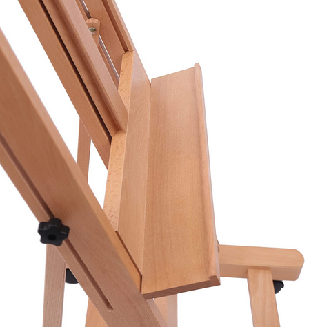 Staffelei Holz Groß aus Buchenholz, Wasserdicht Art Staffelei Verstellbare Holzstaffelei mit Rädern, Höhenverstellbar 175-240cm