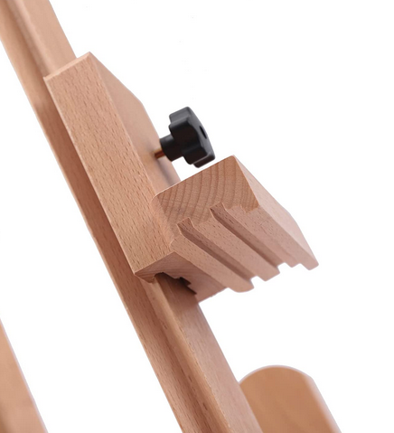 Staffelei Holz Groß aus Buchenholz, Wasserdicht Art Staffelei Verstellbare Holzstaffelei mit Rädern, Höhenverstellbar 175-240cm