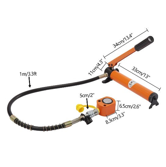 10T Manuelle Hydraulikpumpe ZG3/8'' 350CC Speicherkapazität hydraulischer Jack