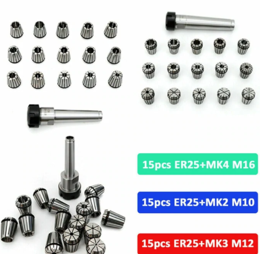 Spannzangenfutter ER25 Spannzangensatz 0.015mm Genauigkeit