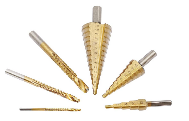 6tlg Sechskantschaft-Stufenbohrer-Set, Stufenbohrer Satz 4-12/4-20/4-32mm