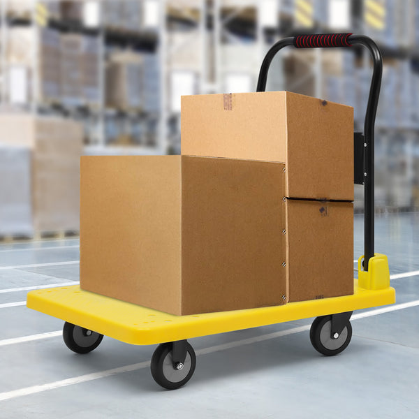 Faltende Plattform Handwagen Dolly, Kein Lärm, Schubwagen-Dolly mit 360-Grad-Drehrädern für einfache Lagerung bis 400kg/881lbs