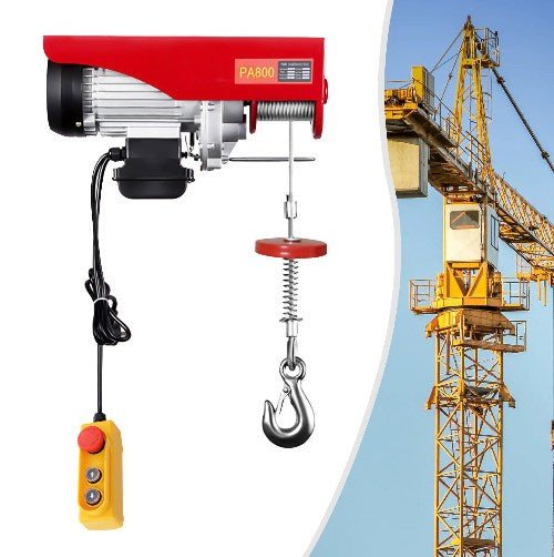 800kg/1000kg Elektrische Seilwinde 12m Motorwinde Hebezug Flaschenzug Kranwinde