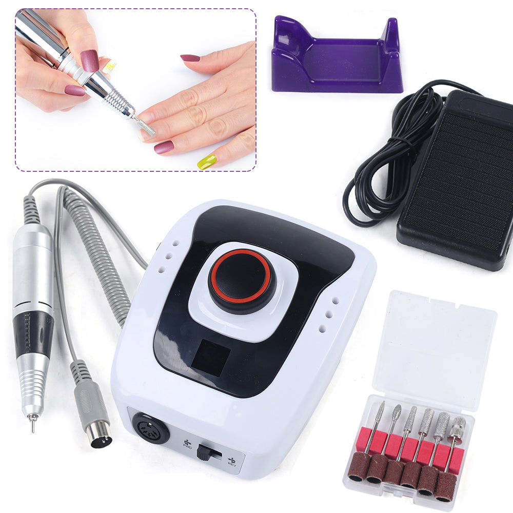 Elektrische Nagelfräser Set 35000 u/Min Verstellbare Geschwindigkei Nagelfeile Maniküre set