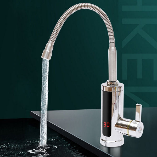 Elektrische Wasserhahn Küchenarmatur mit Durchlauferhitzer Beheizbarer 360° 3KW
