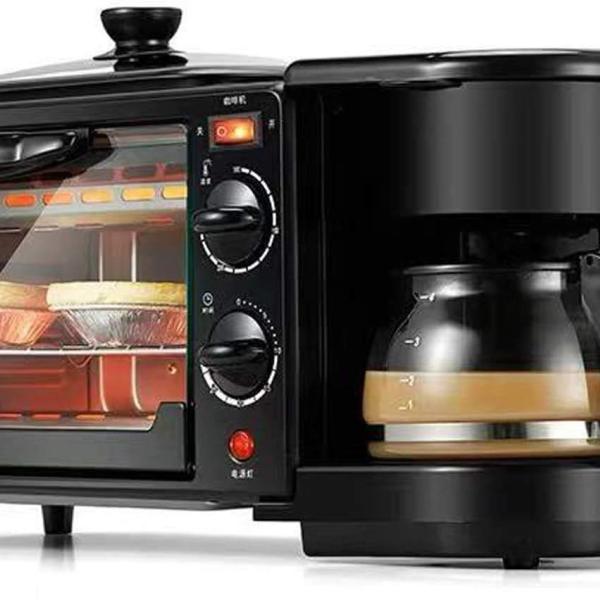 CNCEST 3 in 1 Mini Frühstücksmaschine Schwarz