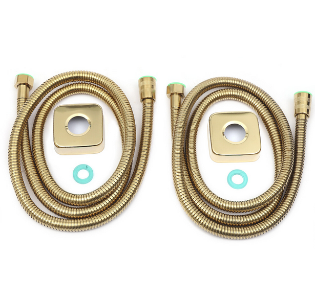 Duschsystem Duscharmatur Regendusche Duschset mit Dusch Handbrause Duschstange Messing 9x9" Kopfbrause Gold