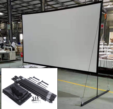 150 Zoll Projektionswand Tragbare Dia Leinwand Beamer 16: 9 Mobile Stativleinwand mit Ständer