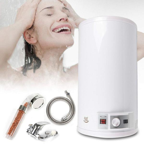 CNCEST 50L Elektro Warmwasserspeicher 2KW Boiler mit Temperaturanzeige und Sicherheitsventil 30-75 ℃