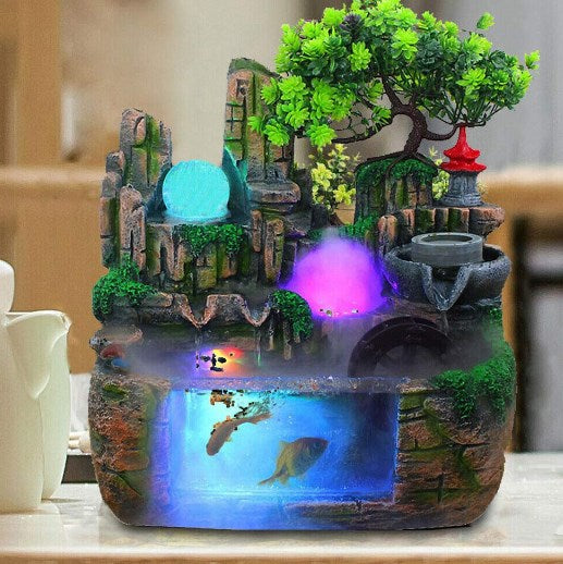 Rockery Waterscape mit Zerstäubungseffekt und Farbwechsel Led Beleuchtung