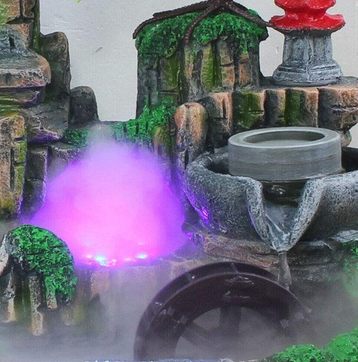 Rockery Waterscape mit Zerstäubungseffekt und Farbwechsel Led Beleuchtung