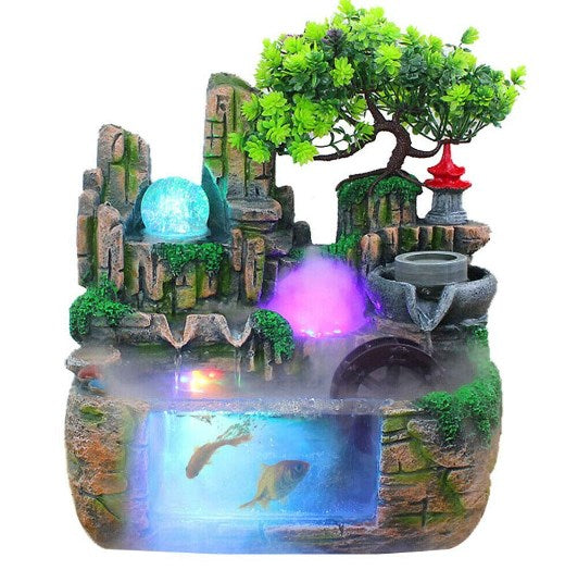 Rockery Waterscape mit Zerstäubungseffekt und Farbwechsel Led Beleuchtung