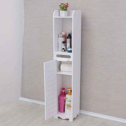 Badschrank Freistehende Badezimmerschrank Badregal Hochschrank Weiß