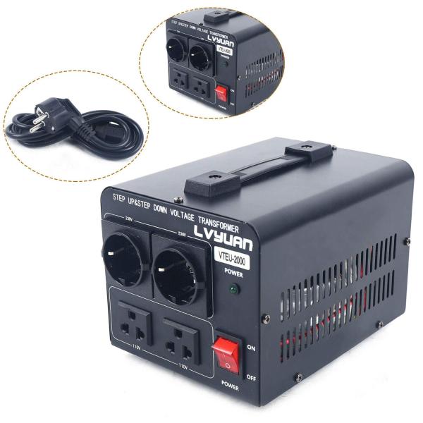 Spannungswandler 2KW Voltage Converter 220V auf 110V Step Up und Step Down Stromwandler Transformator Automatisch