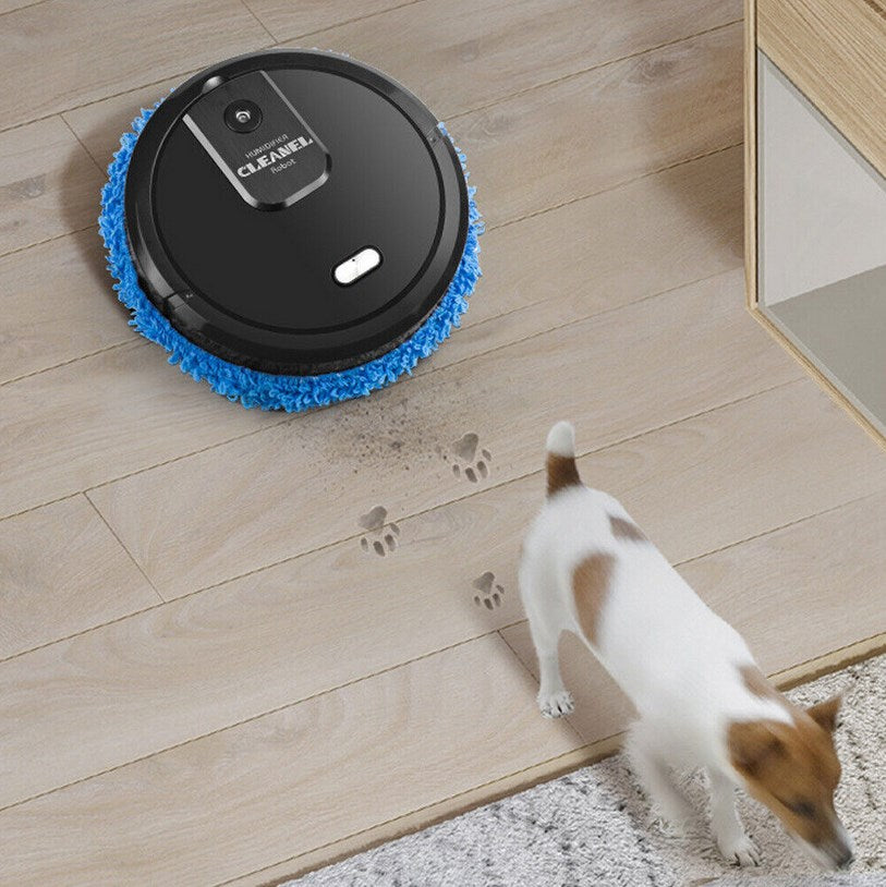 CNCEST Schwarz Saug Wischroboter Saugroboter für Wischfunktion, Staubsauger Roboter mit Wassertank