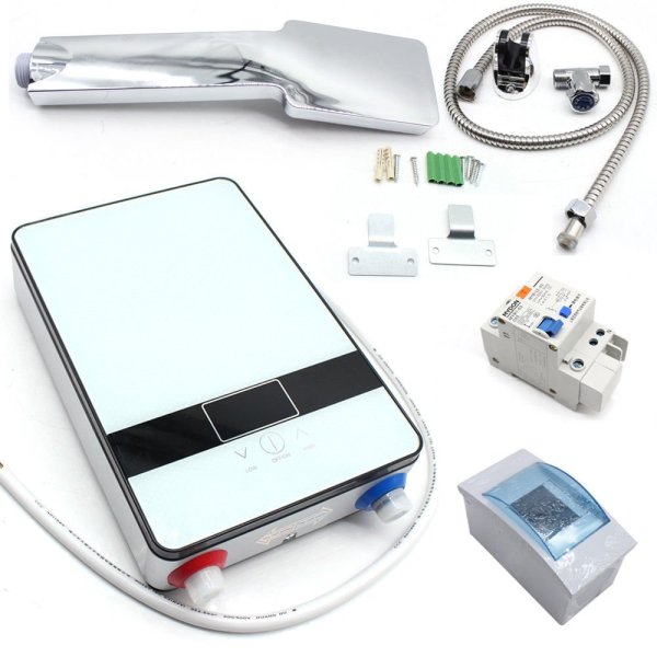 220V 6.5KW Instant Tankless Warmwasserbereiter + Handbrause Kit