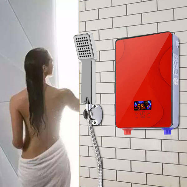 6500W Elektrischer Durchlauferhitzer Tankless Digital Warmwasserbereiter mit Übertemperaturschutz