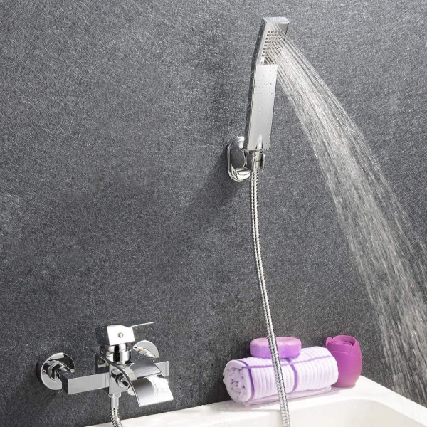 Produktbild von EMKE Badewannenarmatur Chrom Mit Auslauf Mischbatterie Badewanne Brausebatterie Einhand Wannenbatterie 85625465