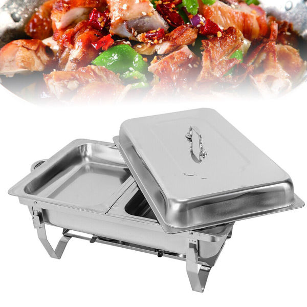 CNCEST Speisenwärmer Wärmebehälter Edelstahl Warmhaltebehälter Chafing Dish Buffet