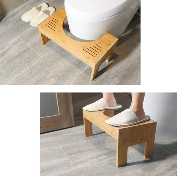 Toilettenhocker, Holz Toilettenhocker 7-9" Zoll Toilettenhilfe rutschfest