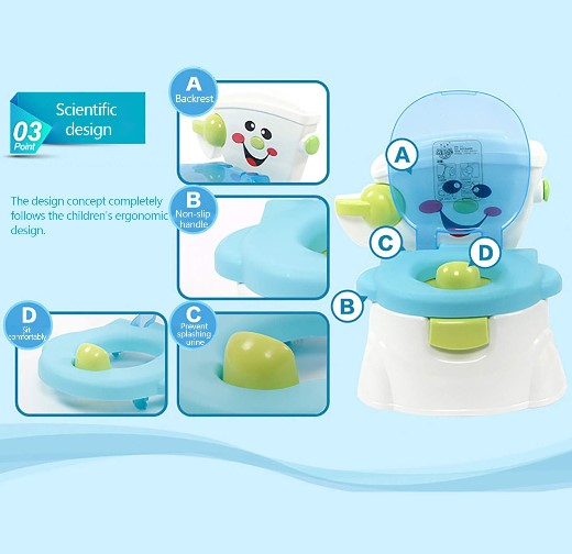 CNCEST Blau Tragbar Rutschfest Kinder-Toilette
