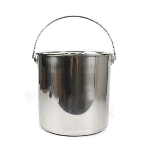 20L 1,6mm Dick Edelstahl Eimer mit Deckel Kücheneimer Milcheimer, Eiseimer Sektkühler