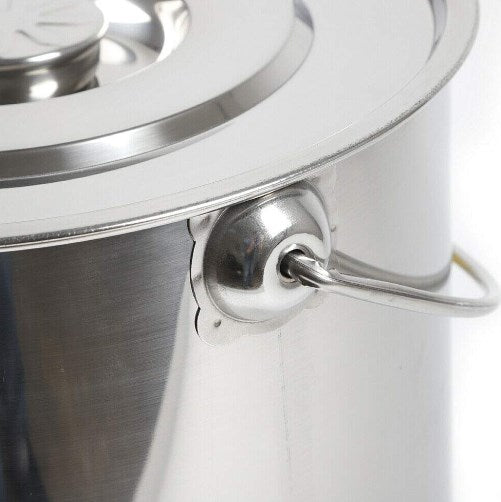 20L 1,6mm Dick Edelstahl Eimer mit Deckel Kücheneimer Milcheimer, Eiseimer Sektkühler