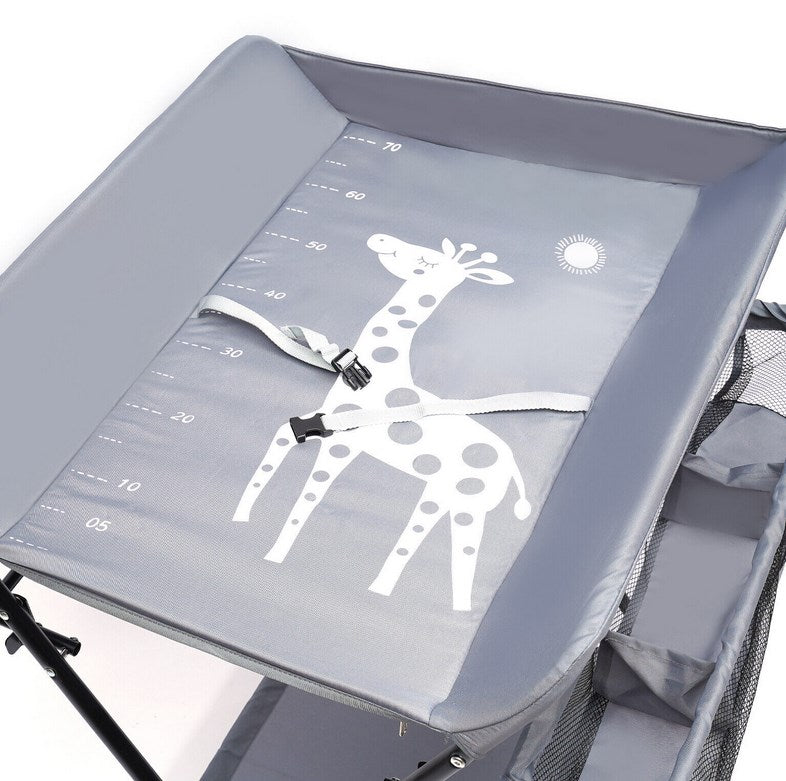 （Grau/Schwarz）25kg Klappbare Wickelkommode Tragbarer Wickelstation für Kinder Wickelkommode