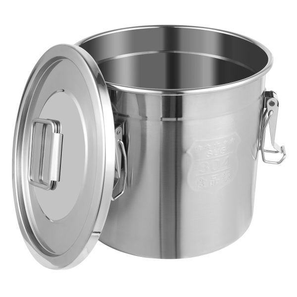6L/12L  Eimer mit Deckel Edelstahl Kücheneimer Mehlbehälter Getreidebehälter Aufbewahrungseimer CNCEST