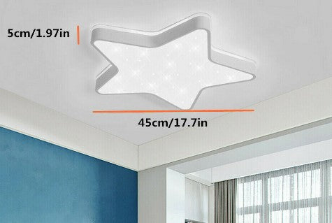 LED Deckenleuchte Funkelnder Glitzerstern Lichteffekt 45cm Fünfzackiger Stern Deckenleuchte