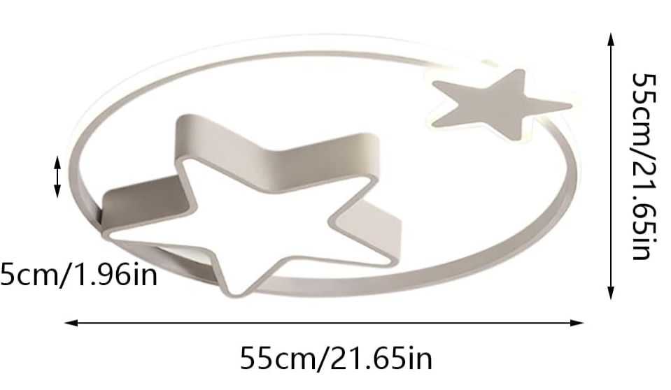 ⭐【Dimmbar】 Decke hat kaltweißes, helles neutrales, warmes Licht. Mit der Infrarot-Fernbedienung können Sie die Farbe und Helligkeit des Lichts einstellen.