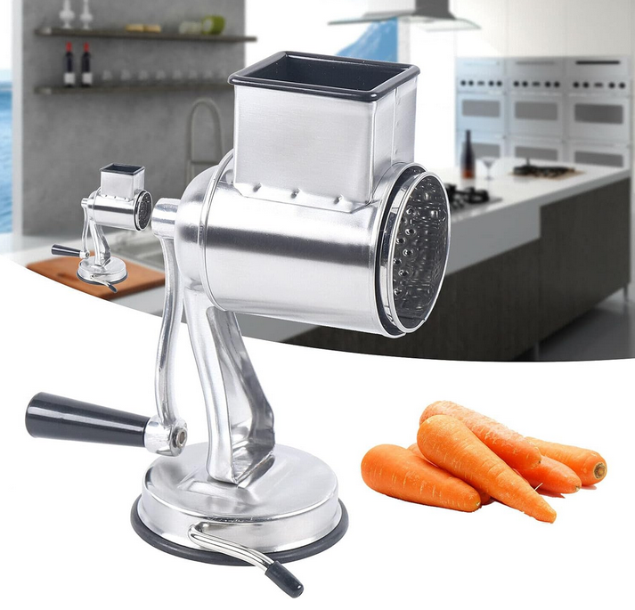 Manuelle Gemüseschneider Gemüsehobel Nussmühle Drehreibe Küche Trommelreibe