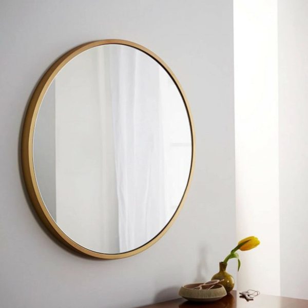 80cm Retro Spiegel Runder Wandspiegel Badspiegel Wand-Deko Wandspiegel