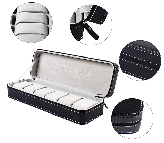 Uhrenaufbewahrungsbox Uhrenkoffer Uhrenkasten (6 Steckplätze)