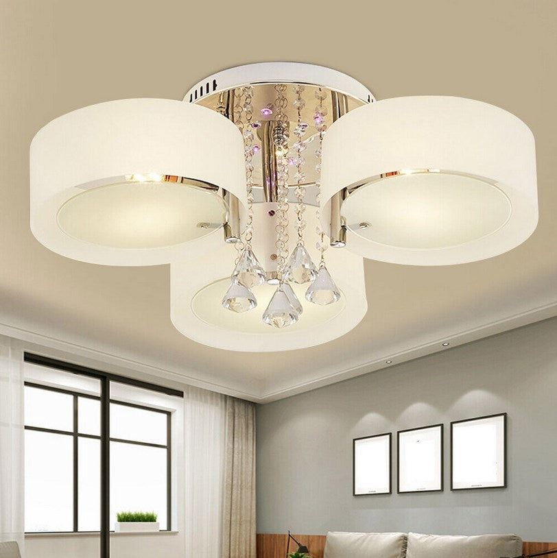 Modern Kristall Kronleuchter LED Acryl Dimmbar Farbwechsel Licht mit Fernbedienung