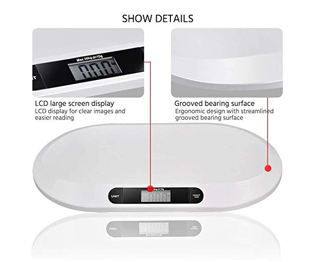 20KG/44LBS Elektronische Baby Waage Kinderwaage Digital Tierwaage