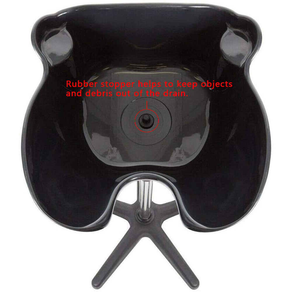 48 x 50 cm Mobil Friseur Waschbecken Schwarz Mobile Rückwärtswaschbecken