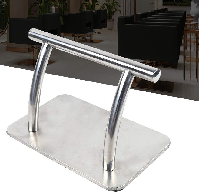 Edelstahl Fussstuetze,für Friseur Salon und Schönheitssalons Friseurstuhl Fußstütze