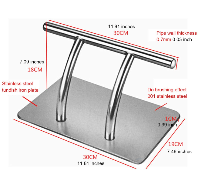 Edelstahl Fussstuetze,für Friseur Salon und Schönheitssalons Friseurstuhl Fußstütze